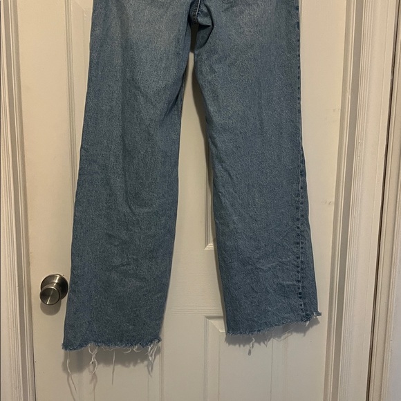 Mango Classic Blue Women's Frayed Jeans - Picture 11 of 11